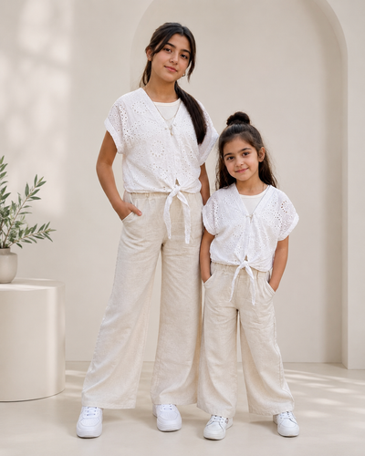 ست سه تیکه دخترانه شومیز + تاپ + شلوار